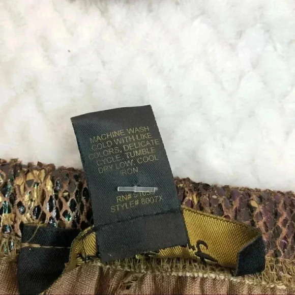 Vintage Ashley Stewart Women’s Brown snake Pull Pants Size 18/20 - Picture 7 of 8